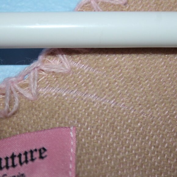 Juicy Couture Women's Pink and Tan Wrap Shawl JC Logo NWT - Picture 8 of 16